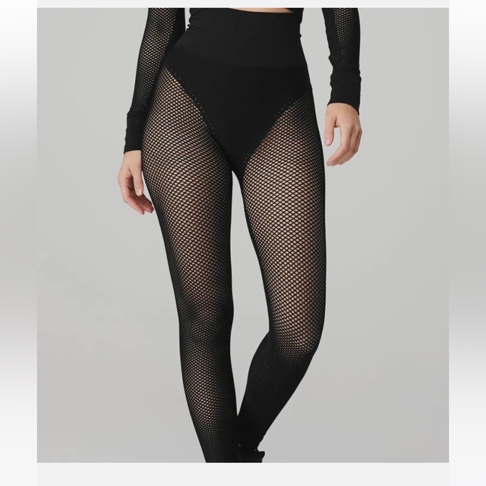 Alo Yoga seamless high-waist 7/8 limitless open air legging black